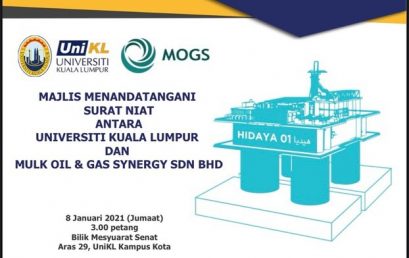 Letter of Intent (LoI) Signing Ceremony between UniKL and Mulk Oil & Gas Synergy Sdn Bhd (MOGS)